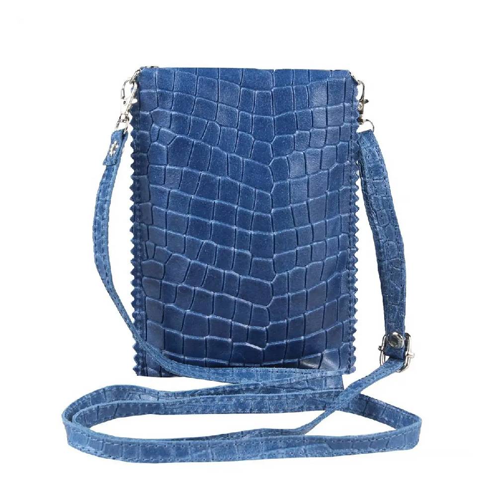 OBC Damen Leder Smartphone Tasche Umhängetasche Schultertasche Handytasche Minibag Kroko Optik Geldtasche Ledertasche Crossbody Abendtasche Letzter Tag