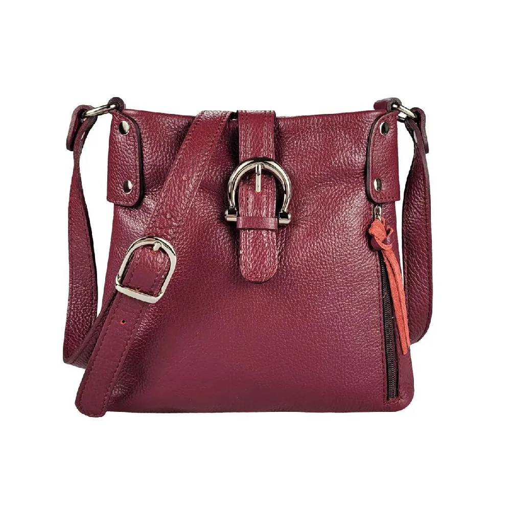 OBC Made in Italy DAMEN LEDER TASCHE Schultertasche CrossOver Handtasche Umhängetasche Bodybag Abendtasche Crossbody Ledertasche Bis zu 50% Rabatt