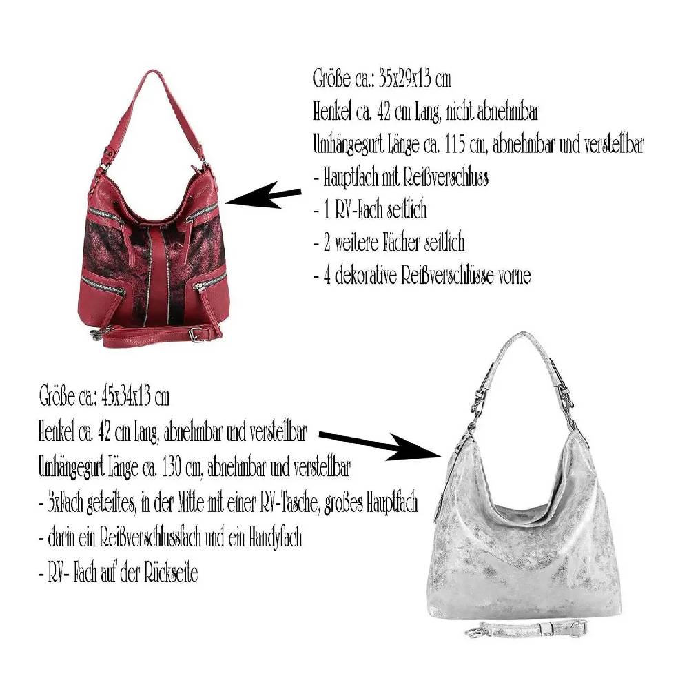 OBC DAMEN METALLIC TASCHE SHOPPER Hobo-Bag Henkeltasche Handtasche Schultertasche CROSS-OVER Umhängetasche Beuteltasche Sonderangebot der Fabrik
