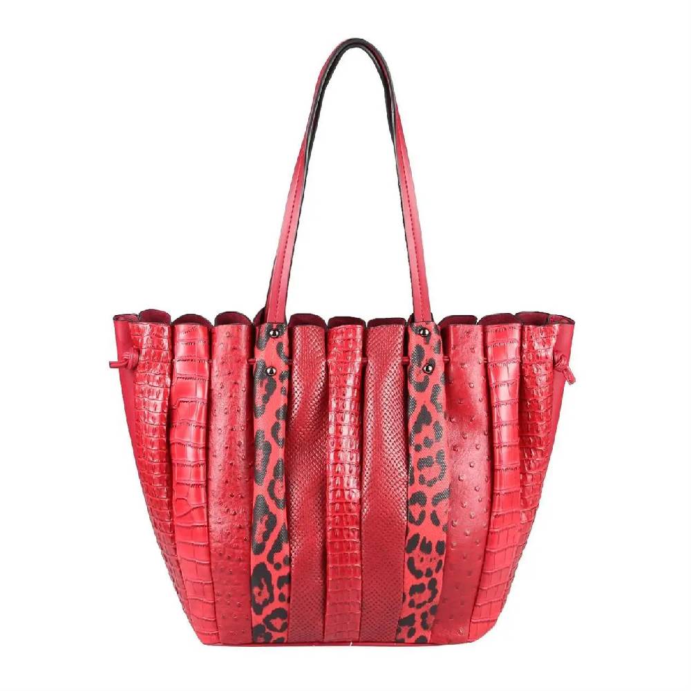 OBC XXL DAMEN TASCHE Shopper Handtasche Arbeit Bag Umhängetasche Schultertasche Leder Optik Kroko Strauß Leoparden Print Nur noch ein Tag übrig