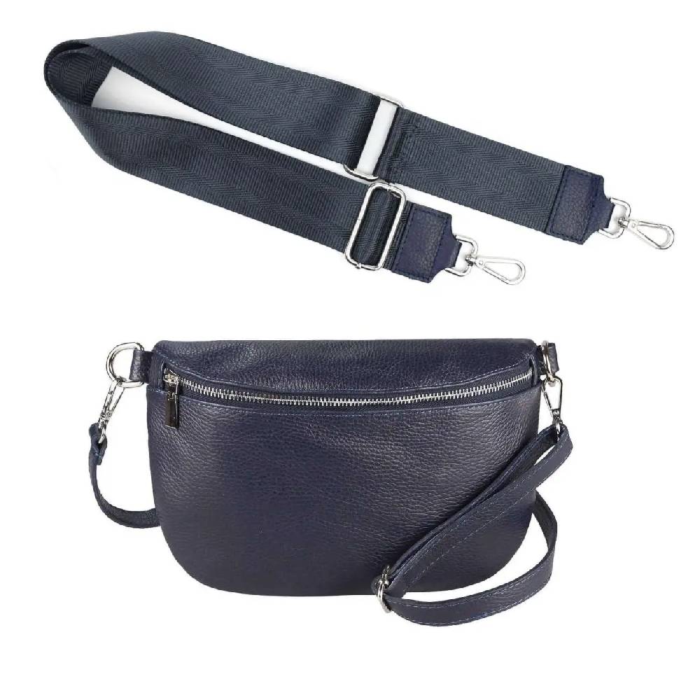 Made in Italy OBC DAMEN SET Gürteltasche + Schultergurt LEDER Crossbody Hüfttasche Bauchtasche Umhängetasche Brusttasche CrossOver Bodybag Schultertasche Handytasche Geldtasche Tasche Kosmetiktasche Clearance-Verkauf