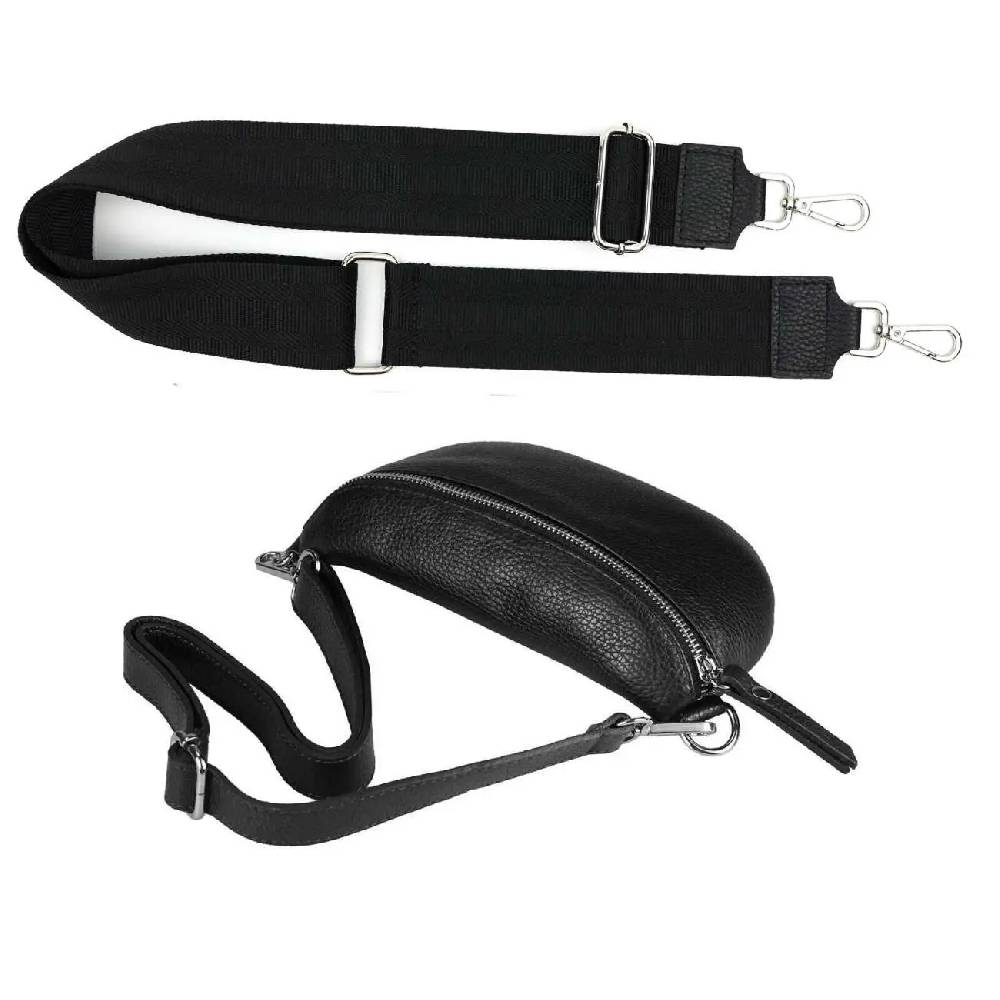 Made in Italy OBC DAMEN SET Gürteltasche + Schultergurt LEDER Crossbody Hüfttasche Bauchtasche Umhängetasche Brusttasche CrossOver Bodybag Schultertasche Handytasche Geldtasche Tasche Kosmetiktasche Clearance-Verkauf