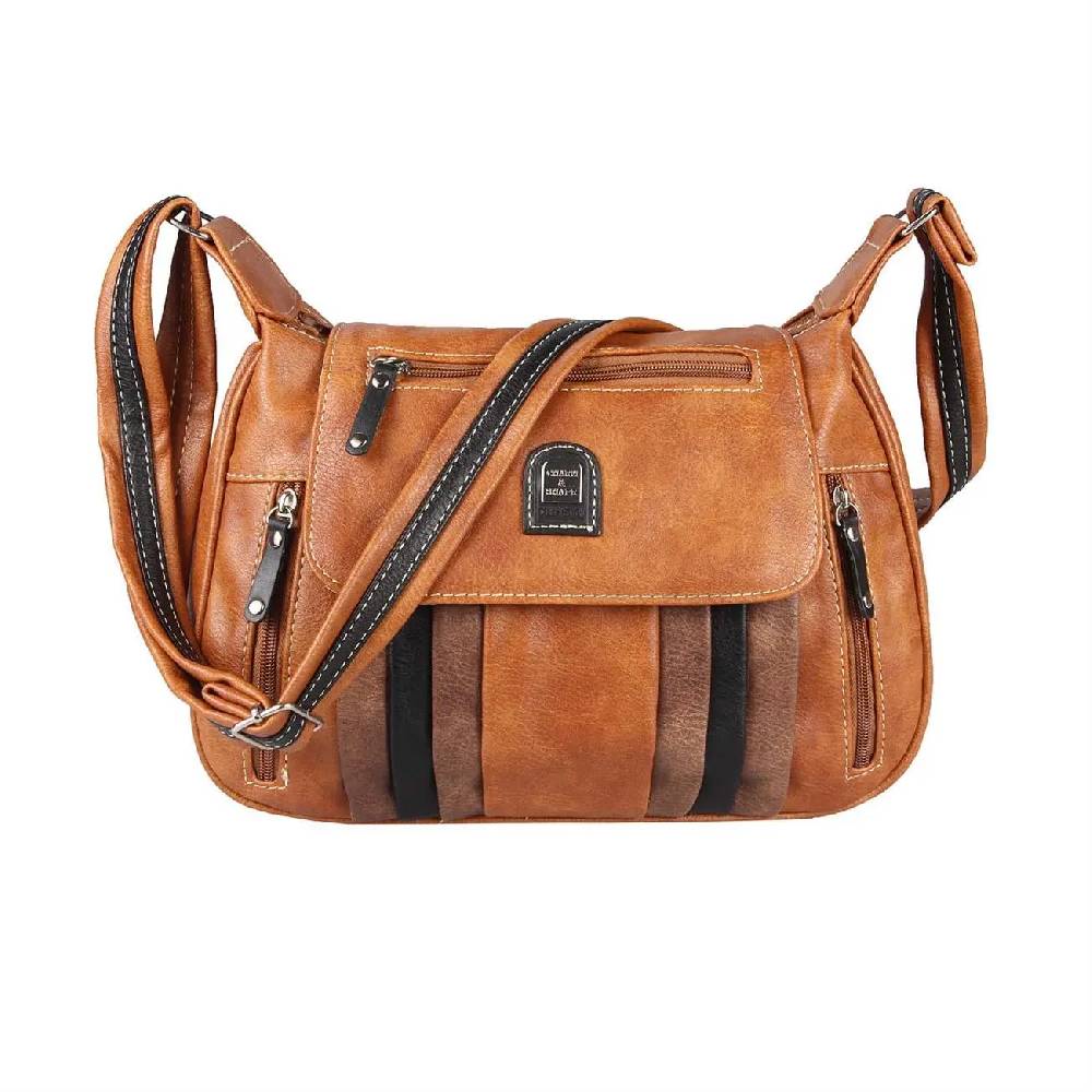OBC Damen Tasche Schultertasche Shopper Leder Optik Crossbody Umhängetasche Crossover Beuteltasche Reisetasche Fabrikladen