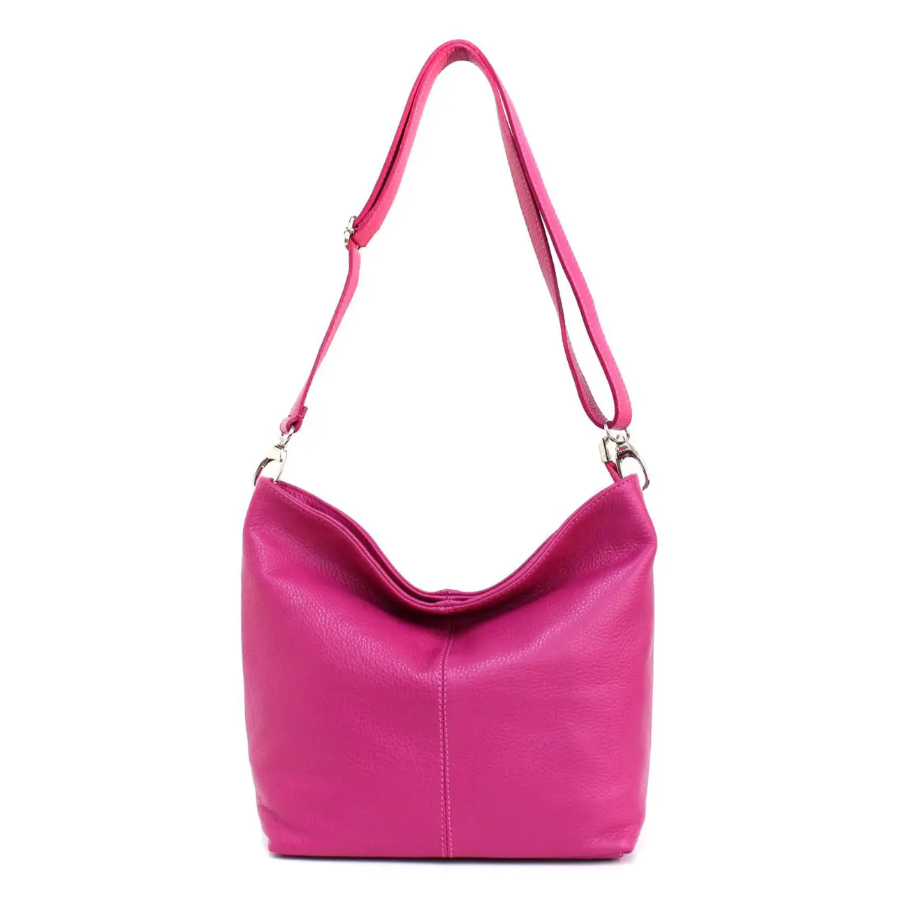 MADE in ITALY Damen LEDER TASCHE Umhängetasche Shopper Cross Over Body Bag Handtasche Ledertasche Schultertasche Hobo Bag Im Verkauf