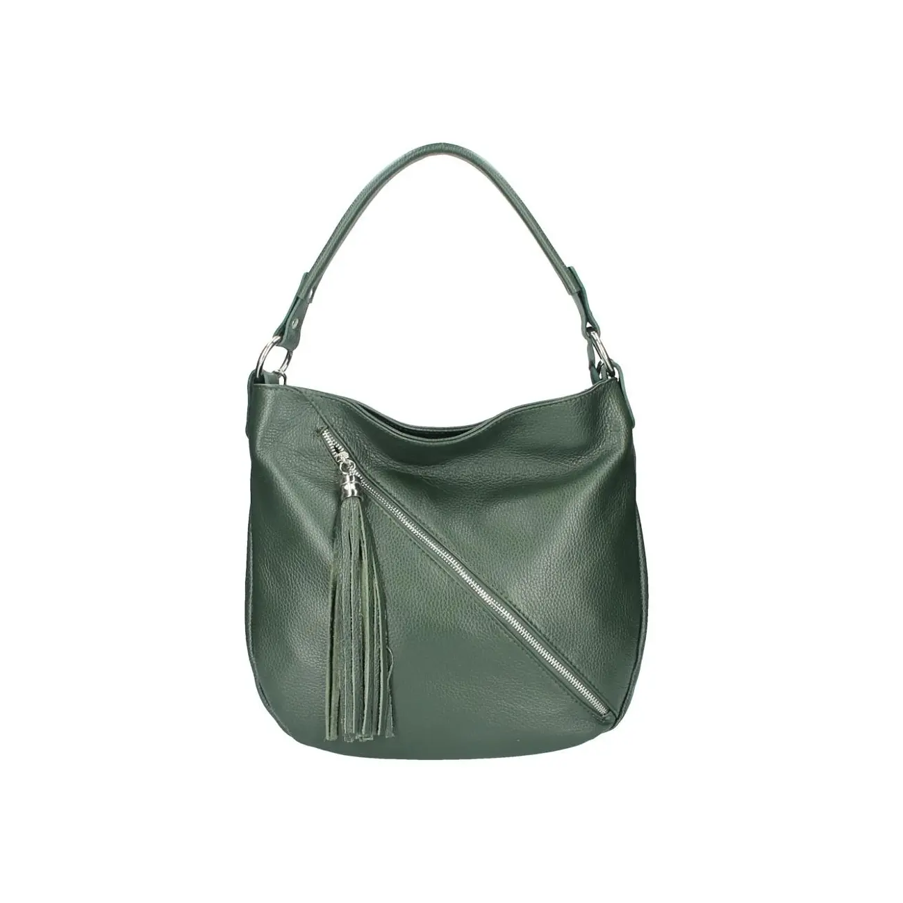 Made in Italy DAMEN LEDER TASCHE Shopper Schultertasche City Bag CrossOver Umhängetasche Henkeltasche Ledertasche Damentasche Fransen Verkauf