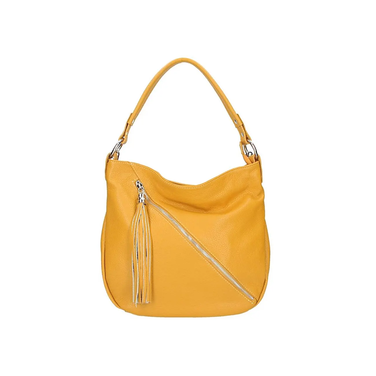 Made in Italy DAMEN LEDER TASCHE Shopper Schultertasche City Bag CrossOver Umhängetasche Henkeltasche Ledertasche Damentasche Fransen Verkauf