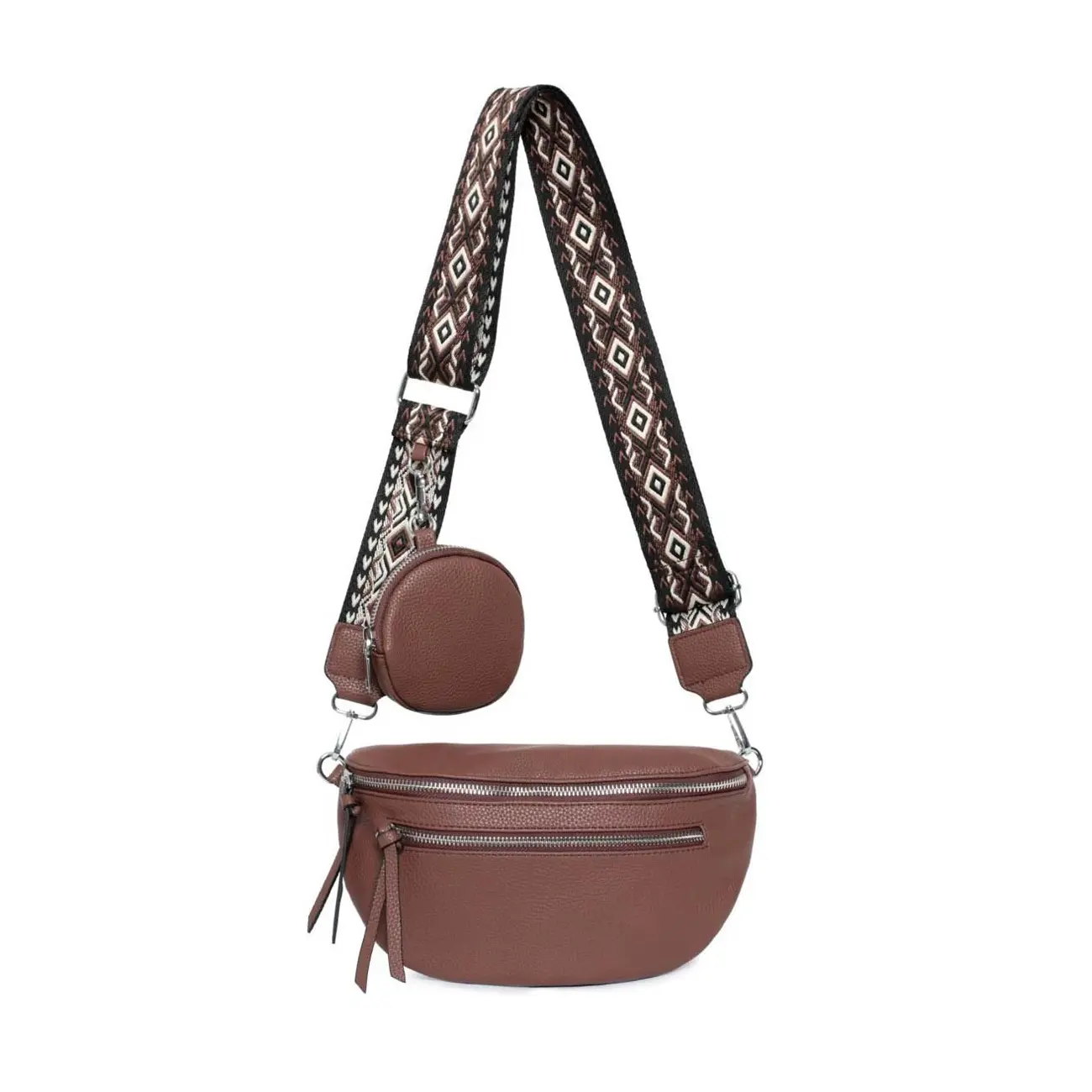 Damen Brusttasche Crossbody Tasche Umhängetasche Hüfttasche Cross-Over Bodybag Schultertasche Bauchtasche Handytasche Kunstleder Schlussverkauf