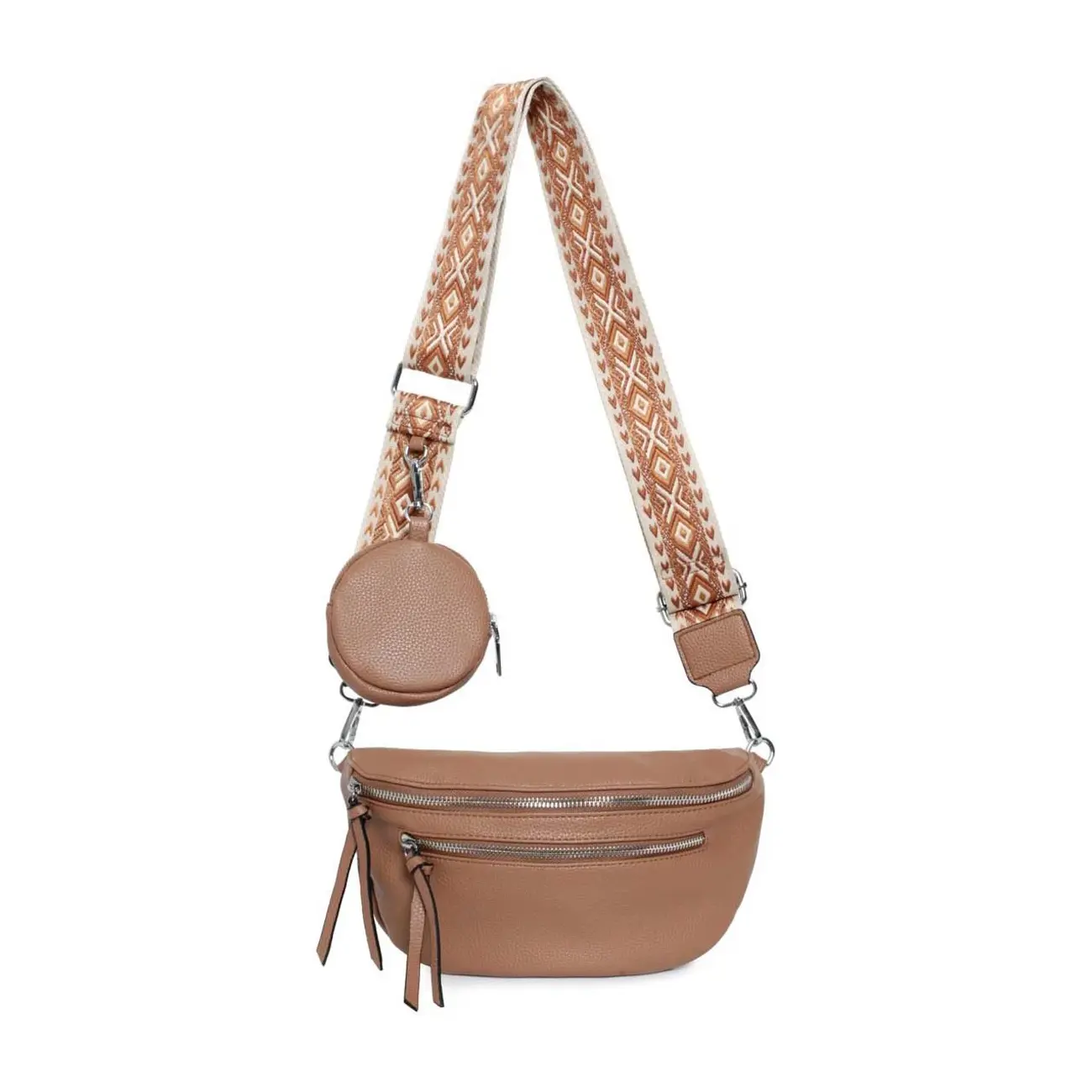 Damen Brusttasche Crossbody Tasche Umhängetasche Hüfttasche Cross-Over Bodybag Schultertasche Bauchtasche Handytasche Kunstleder Schlussverkauf