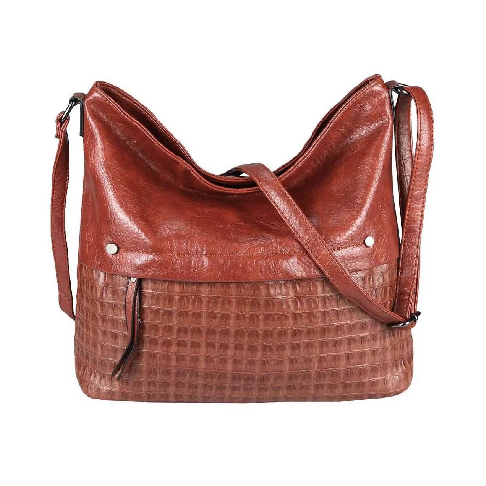 OBC Damen Tasche Umhängetasche Kroko Shopper Schultertasche Crossbody Beuteltasche Leder Optik Crossover Messenger Fabrik Onlineshop