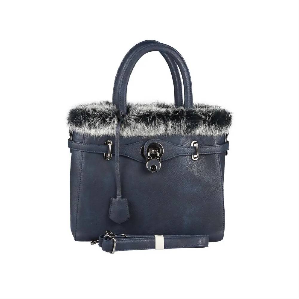 OBC ital-design DAMEN echt PELZ Kaninchenfell HAND-TASCHE Schultertasche Henkeltasche Umhängetasche Businesstasche Shopper Workbag Fabrikpreis