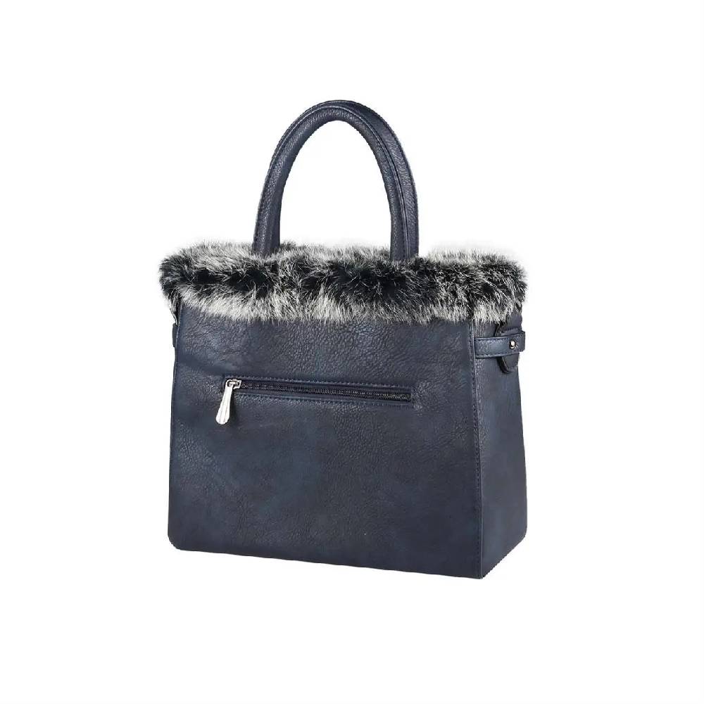 OBC ital-design DAMEN echt PELZ Kaninchenfell HAND-TASCHE Schultertasche Henkeltasche Umhängetasche Businesstasche Shopper Workbag Fabrikpreis