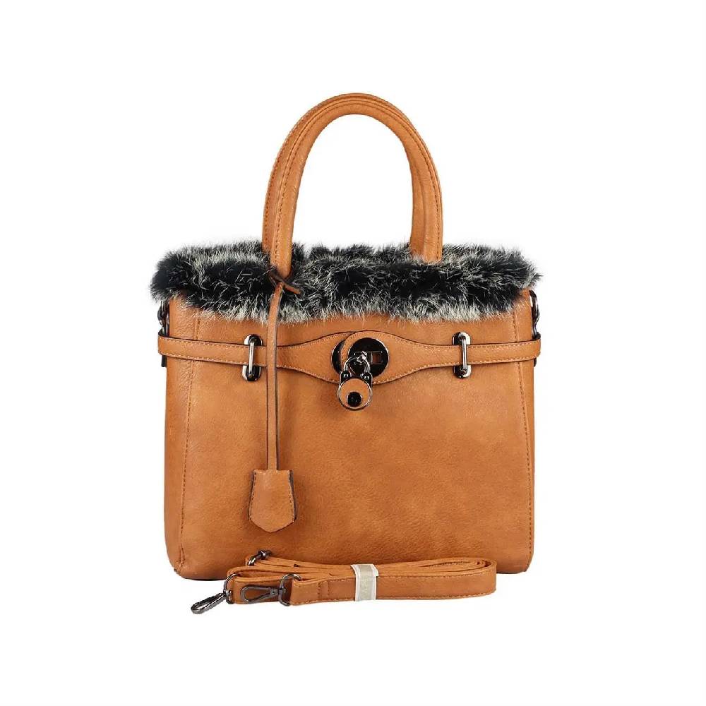 OBC ital-design DAMEN echt PELZ Kaninchenfell HAND-TASCHE Schultertasche Henkeltasche Umhängetasche Businesstasche Shopper Workbag Fabrikpreis