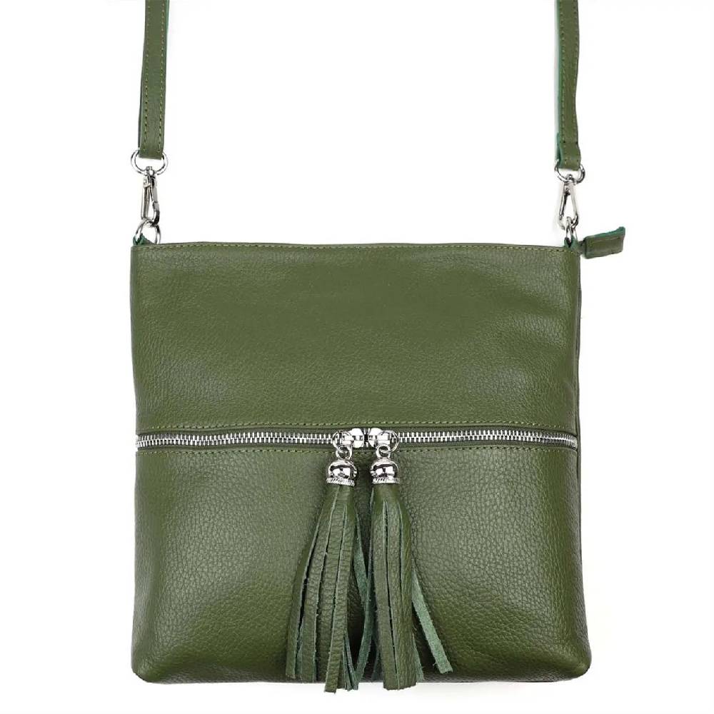OBC Made in Italy DAMEN LEDER TASCHE Bodybag Schultertasche CrossOver Umhängetasche Handtasche Ledertasche Damentasche Crossbody Rabatt