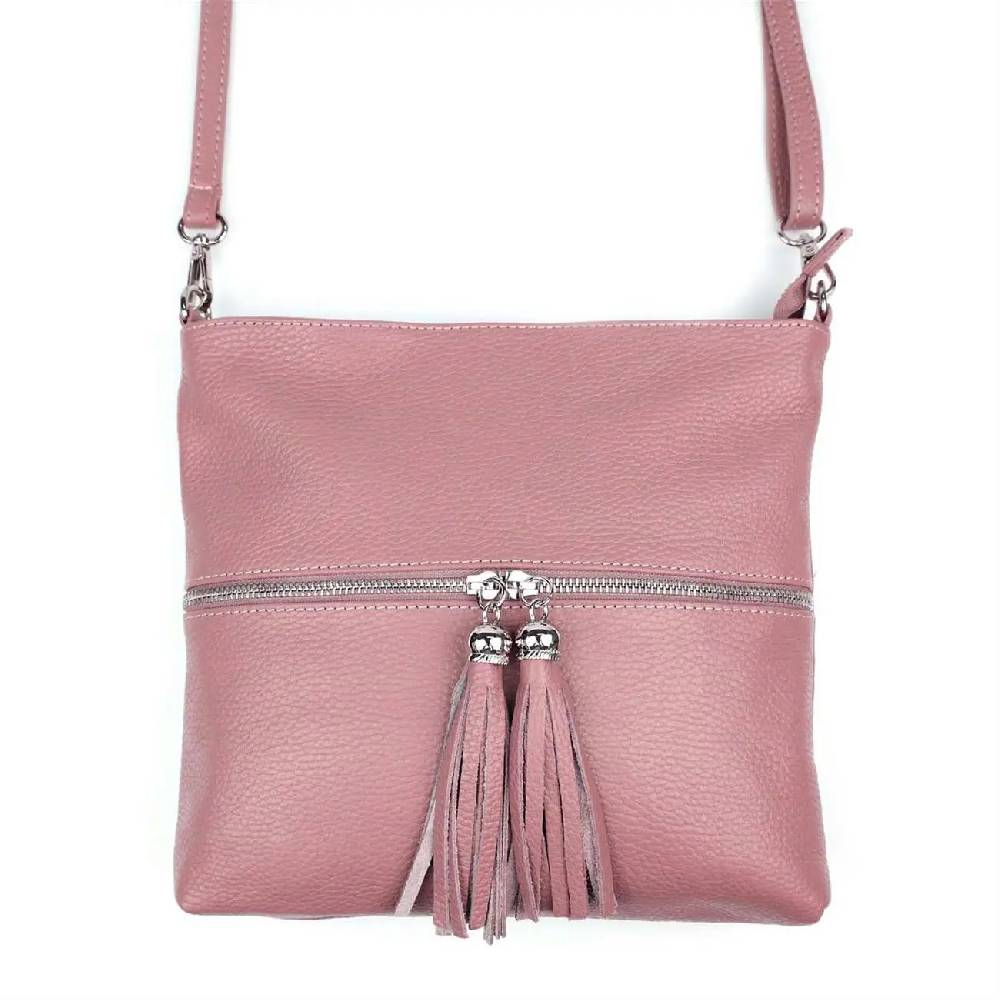 OBC Made in Italy DAMEN LEDER TASCHE Bodybag Schultertasche CrossOver Umhängetasche Handtasche Ledertasche Damentasche Crossbody Rabatt