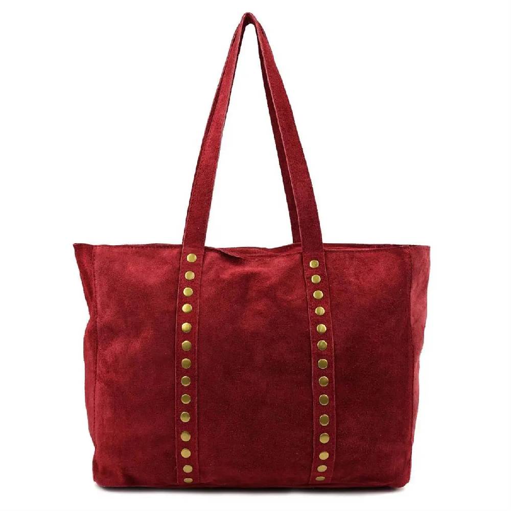 OBC Made in Italy Damen Leder Tasche Handtasche Umhängetasche Reisetasche Shopper Wildleder Schultertasche Tote Bag Ledertasche Henkeltasche Weekender T030 Günstig kaufen