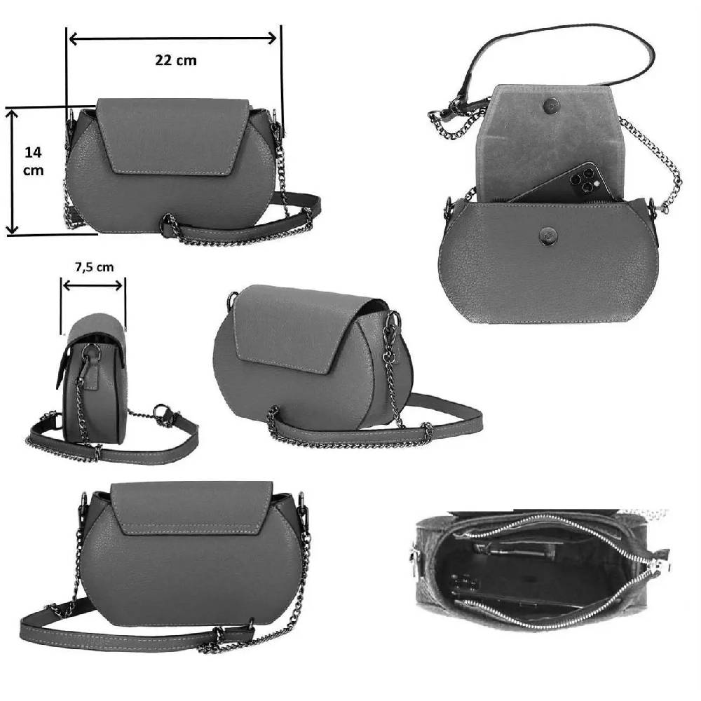 OBC Made in Italy Damen Leder Tasche Kroko Prägung oder Glattleder Umhängetasche Clutch Wildleder Handtasche Ledertasche Schultertasche Versandkostenfrei