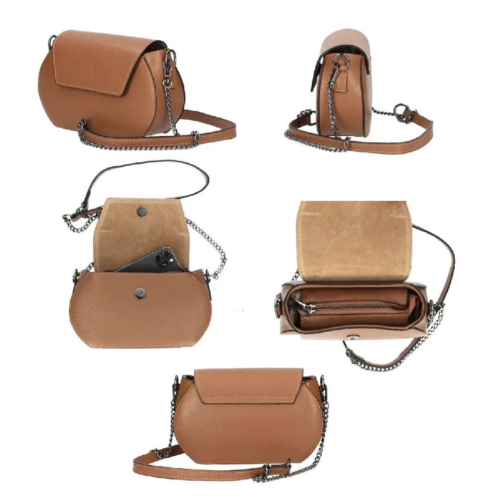 OBC Made in Italy Damen Leder Tasche Kroko Prägung oder Glattleder Umhängetasche Clutch Wildleder Handtasche Ledertasche Schultertasche Versandkostenfrei