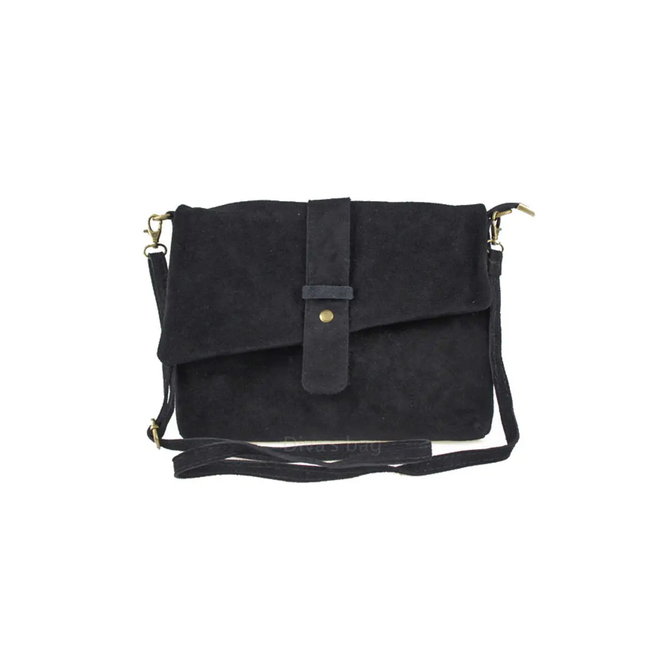 OBC Made in Italy DAMEN LEDER TASCHE Schultertasche Messenger Bag Wildleder Handtasche Umhängetasche Ledertasche Bodybag CrossBody CrossOver Großer Ausverkauf