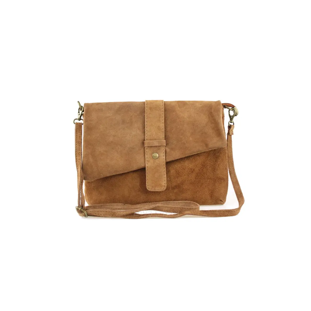OBC Made in Italy DAMEN LEDER TASCHE Schultertasche Messenger Bag Wildleder Handtasche Umhängetasche Ledertasche Bodybag CrossBody CrossOver Großer Ausverkauf