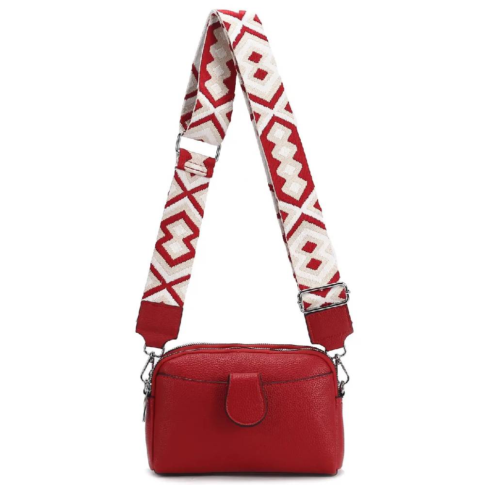 OBC Damen Tasche Crossbody Umhängetasche Bodybag Schultertasche Metallic Handytasche Crossover Kunstleder Handtasche Reise Exklusivangebot