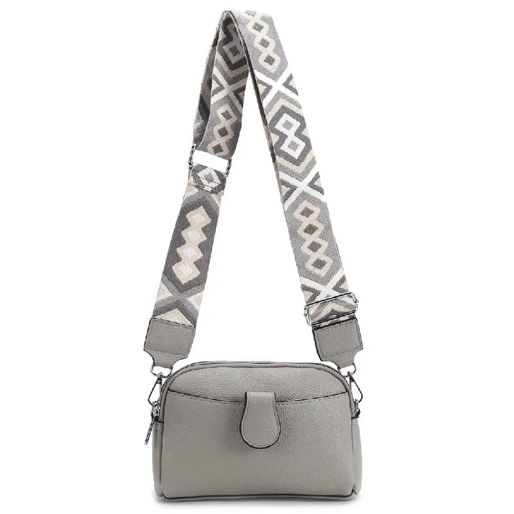 OBC Damen Tasche Crossbody Umhängetasche Bodybag Schultertasche Metallic Handytasche Crossover Kunstleder Handtasche Reise Exklusivangebot