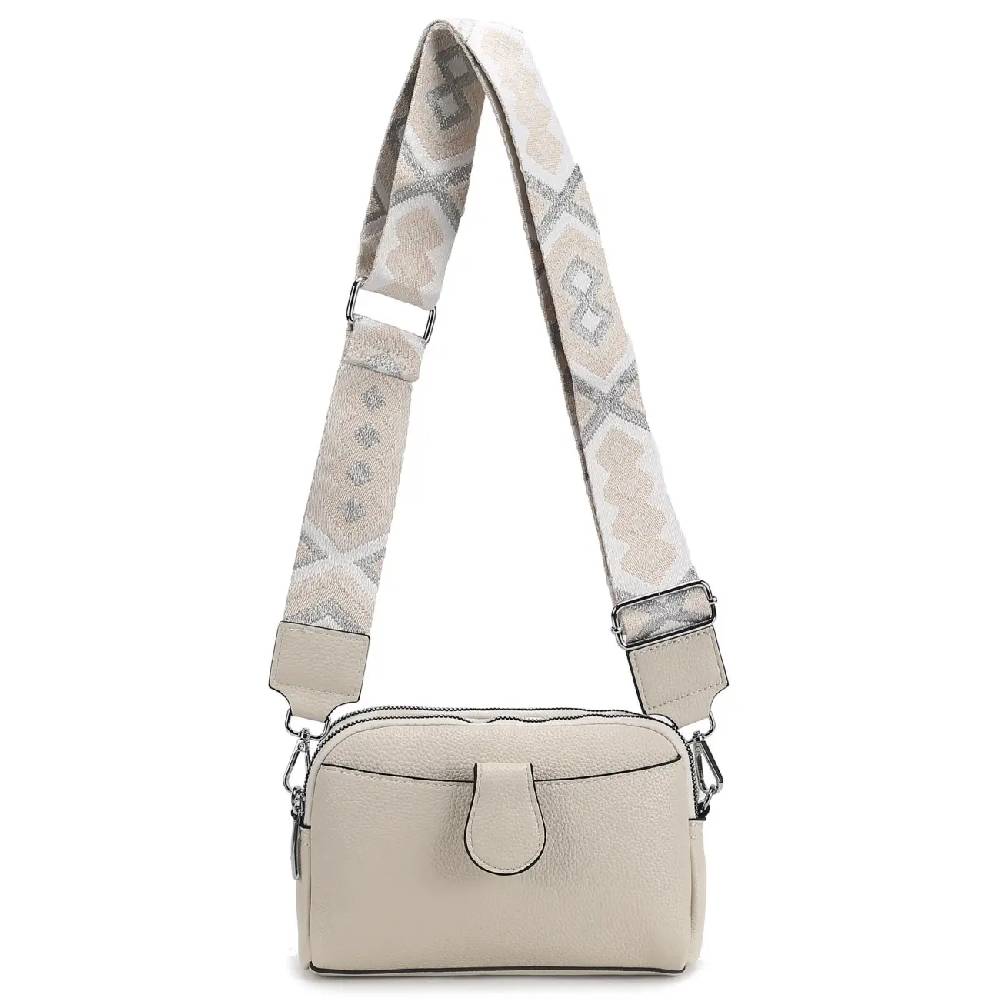 OBC Damen Tasche Crossbody Umhängetasche Bodybag Schultertasche Metallic Handytasche Crossover Kunstleder Handtasche Reise Exklusivangebot