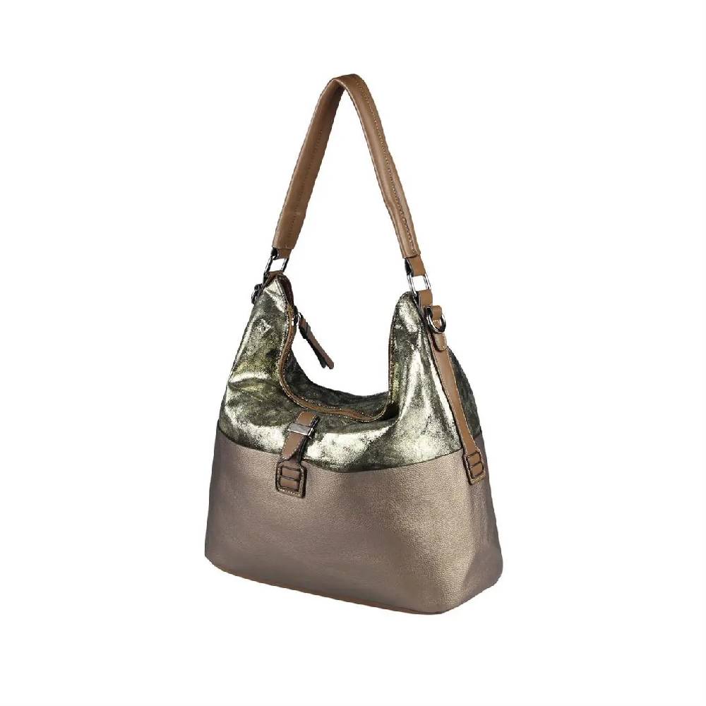 OBC DAMEN TASCHE HANDTASCHE Metallic Hobo Bag Henkeltasche Schultertasche Umhängetasche Hobo-Bag Beuteltasche SHOPPER Saisonschlussverkauf