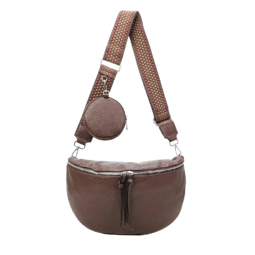 Damen Tasche Crossbody Schultertasche Gürteltasche Messenger-Tasche Hüfttasche Bauchtasche Umhängetasche Cross-Over Bodybag Handytasche Leder Optik Cyber Monday