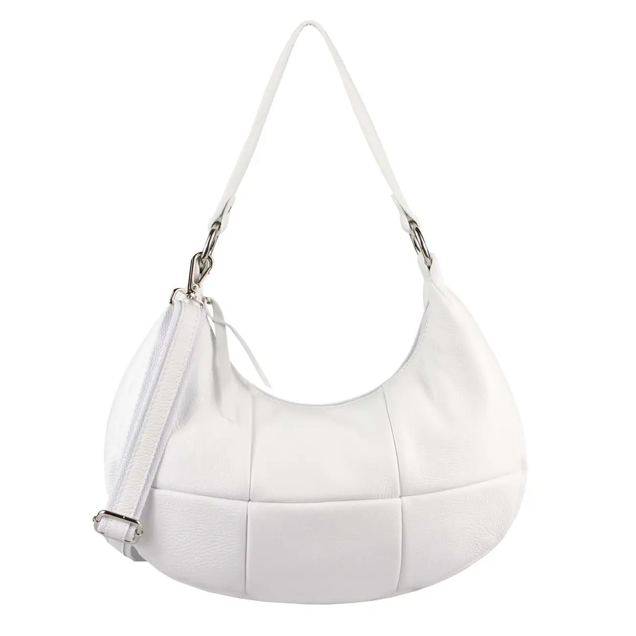 OBC Made in Italy Damen Leder Tasche Shopper Schultertasche Handtasche Umhängetasche Hobo Bag Ledertasche CrossBody City Bag Crossover Zeitlich begrenztes Angebot