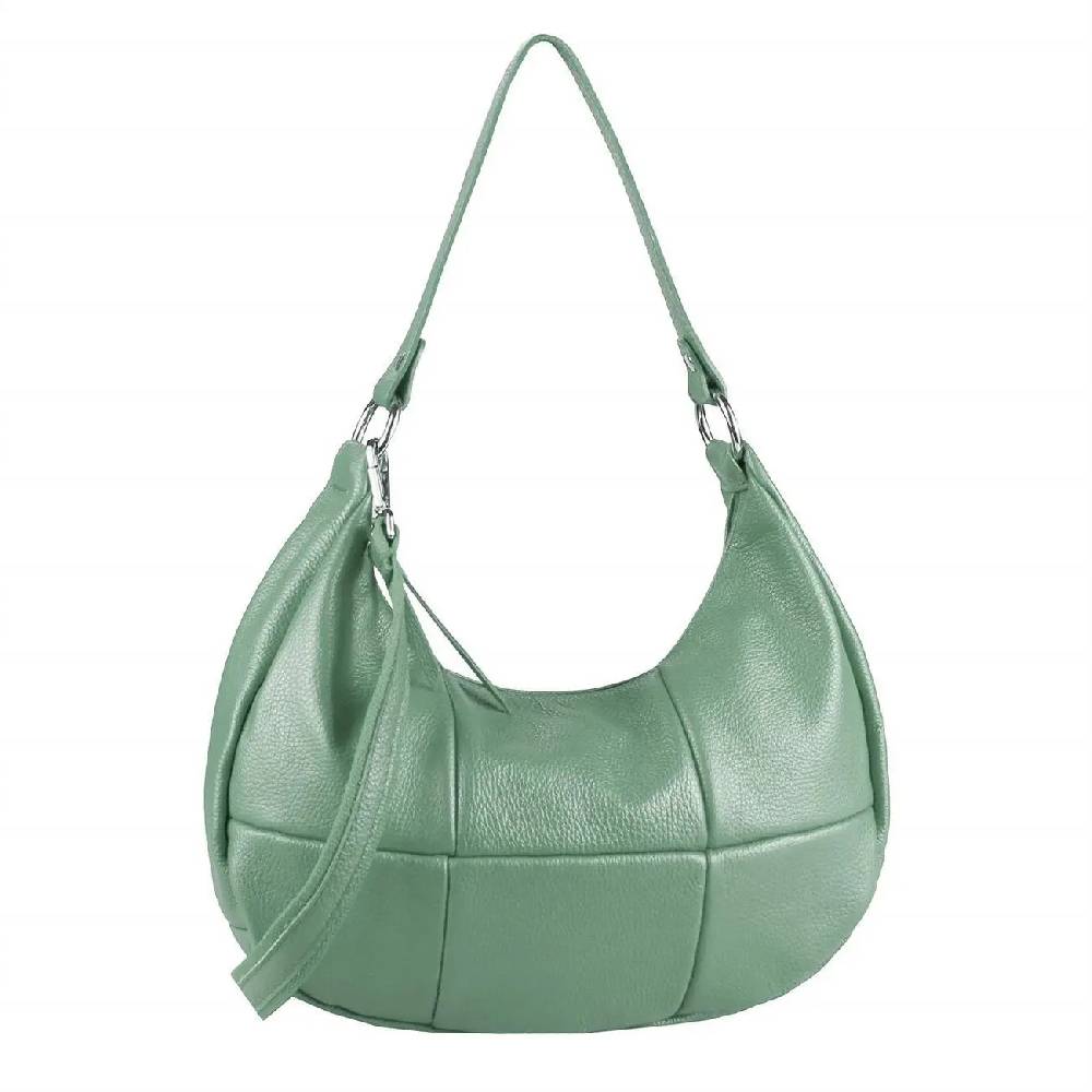 OBC Made in Italy Damen Leder Tasche Shopper Schultertasche Handtasche Umhängetasche Hobo Bag Ledertasche CrossBody City Bag Crossover Zeitlich begrenztes Angebot