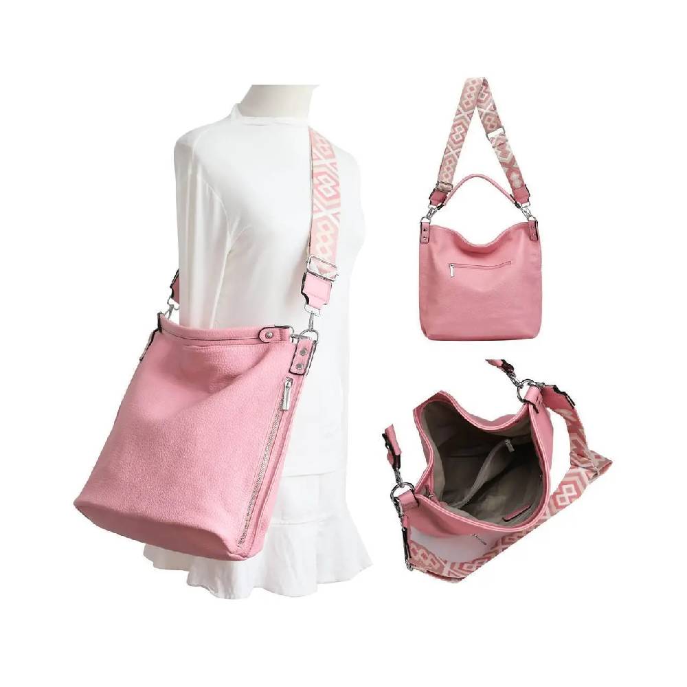 OBC XXL Damen Tasche mit 2 Gürtel Shopper Schultertasche Umhängetasche Hobo Bag Reisetasche Handtasche für Schule Freizeit Beuteltasche Urlaub Weekender Leder Optik Super Sparpreis