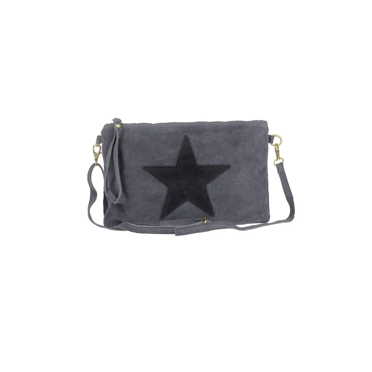 Ital. Stern Tasche Wildleder Ledertasche Schmucktasche Umhängetasche Clutch Borsetta Pochette Schultertasche CrossOver Abendtasche Begrenzte Freigabe