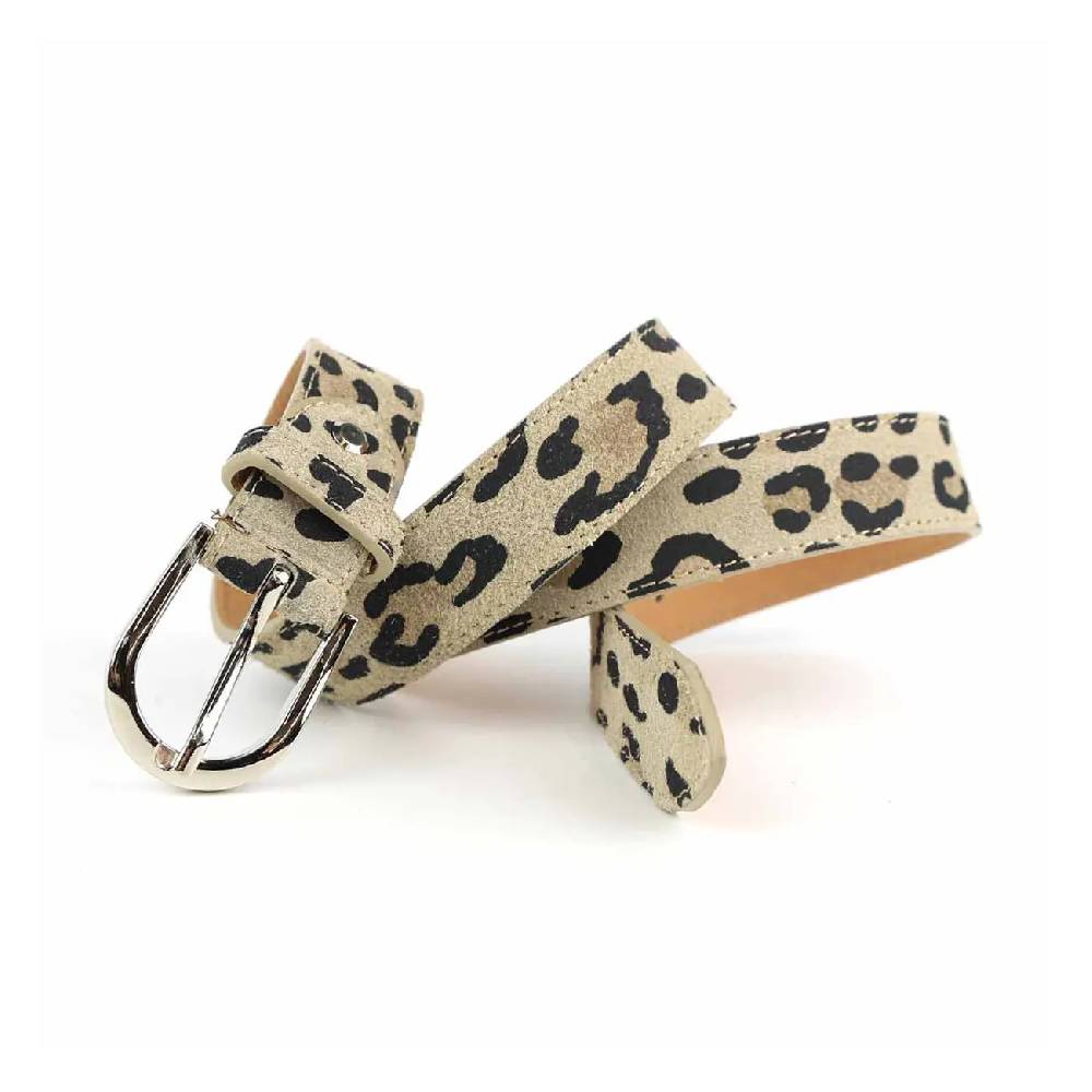 Made in Italy Damen Ledergürtel Leo-Muster Wildleder Hüftgürtel Taillengürtel Rindleder Gürtel Vintage 3cm breit JETZT KAUFEN