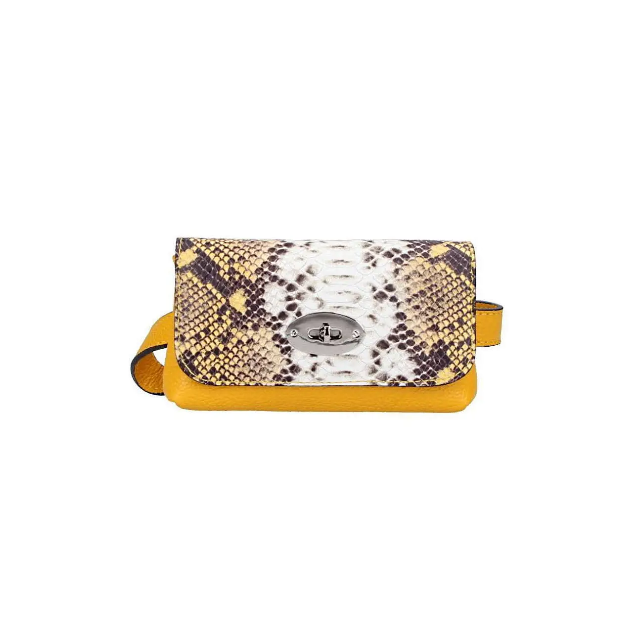 Made in Italy OBC DAMEN LEDER TASCHE Gürteltasche Crossbody Hüfttasche Bauchtasche Python Snake Muster Neueste Stile