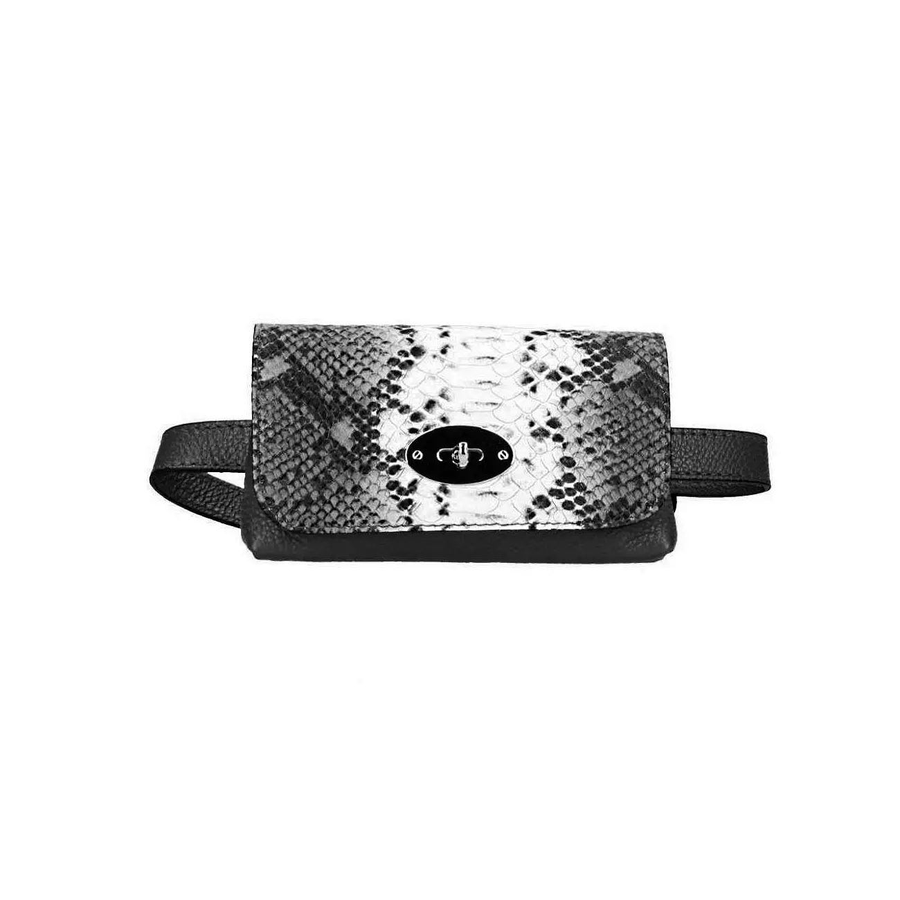 Made in Italy OBC DAMEN LEDER TASCHE Gürteltasche Crossbody Hüfttasche Bauchtasche Python Snake Muster Neueste Stile