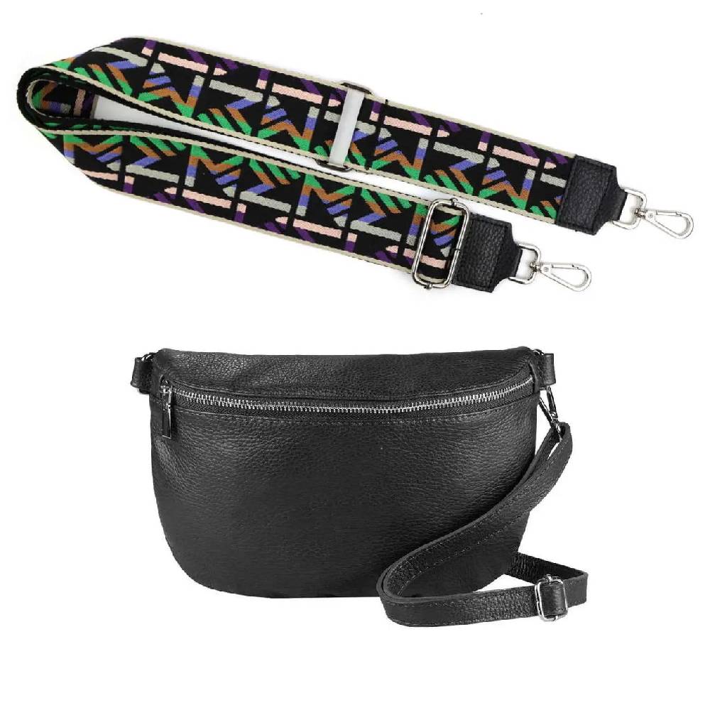 Made in Italy OBC DAMEN SET Gürteltasche + Schultergurt LEDER Crossbody Hüfttasche Bauchtasche Umhängetasche Brusttasche CrossOver Bodybag Schultertasche Handytasche Geldtasche Tasche Kosmetiktasche Bis zu 50% Rabatt