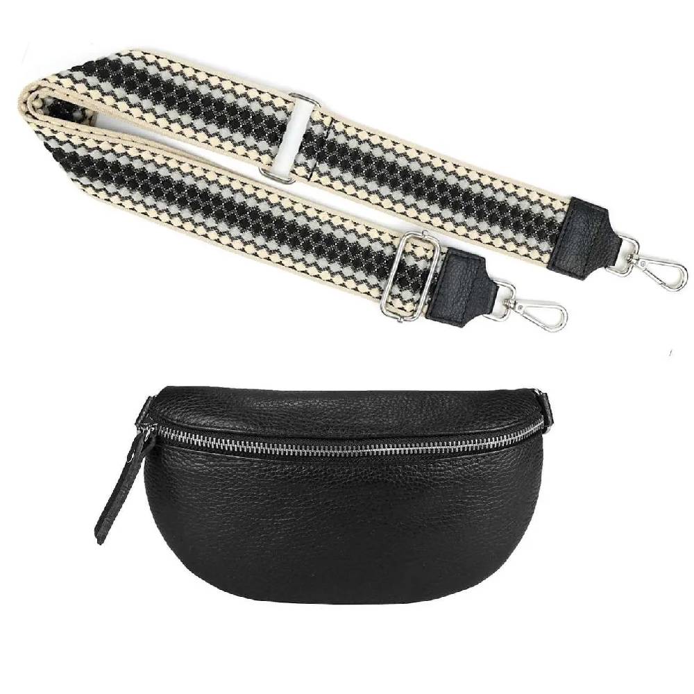 Made in Italy OBC DAMEN SET Gürteltasche + Schultergurt LEDER Crossbody Hüfttasche Bauchtasche Umhängetasche Brusttasche CrossOver Bodybag Schultertasche Handytasche Geldtasche Tasche Kosmetiktasche Bis zu 50% Rabatt