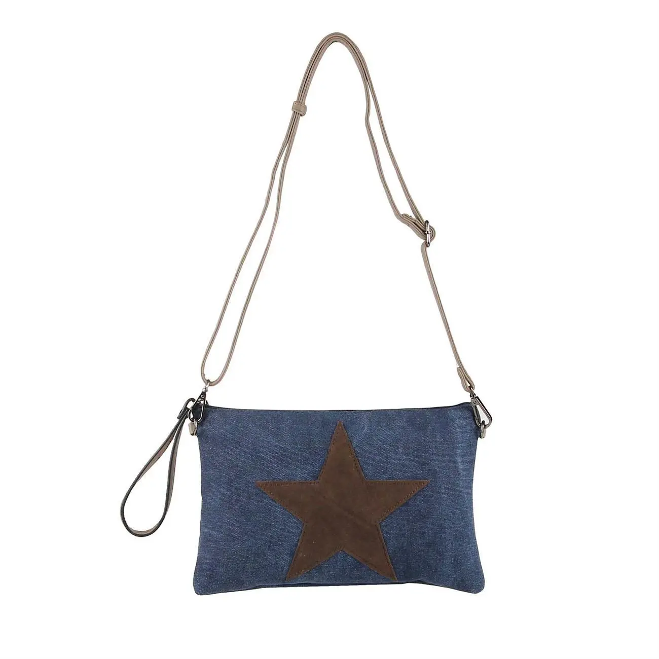 OBC Damen Stern Clutch Tasche Canvas Leder Strass Schultertasche Umhängetasche Vierteljährliche Förderung