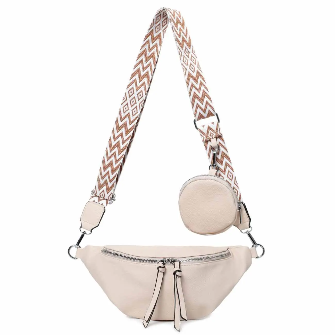 OBC Damen Tasche Brusttasche Crossbody Umhängetasche Handytasche Hüfttasche Cross-Over Bodybag Schultertasche Bauchtasche Gürteltasche Messenger-Tasche Leder Optik Discount Store für neue Produkte