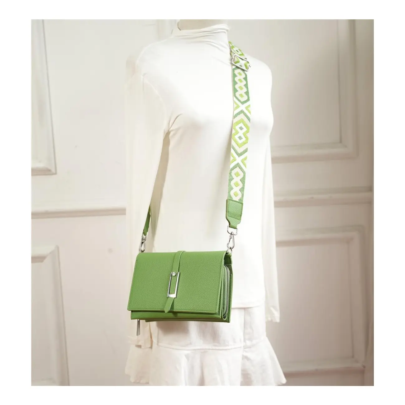 OBC DAMEN TASCHE Cross Over Body Bag Brusttasche Umhängetasche Schultertasche Brieftasche Smartphone Geldbörse Geldtasche Abend Handy Clutch Kartenetui Nur noch ein Tag übrig