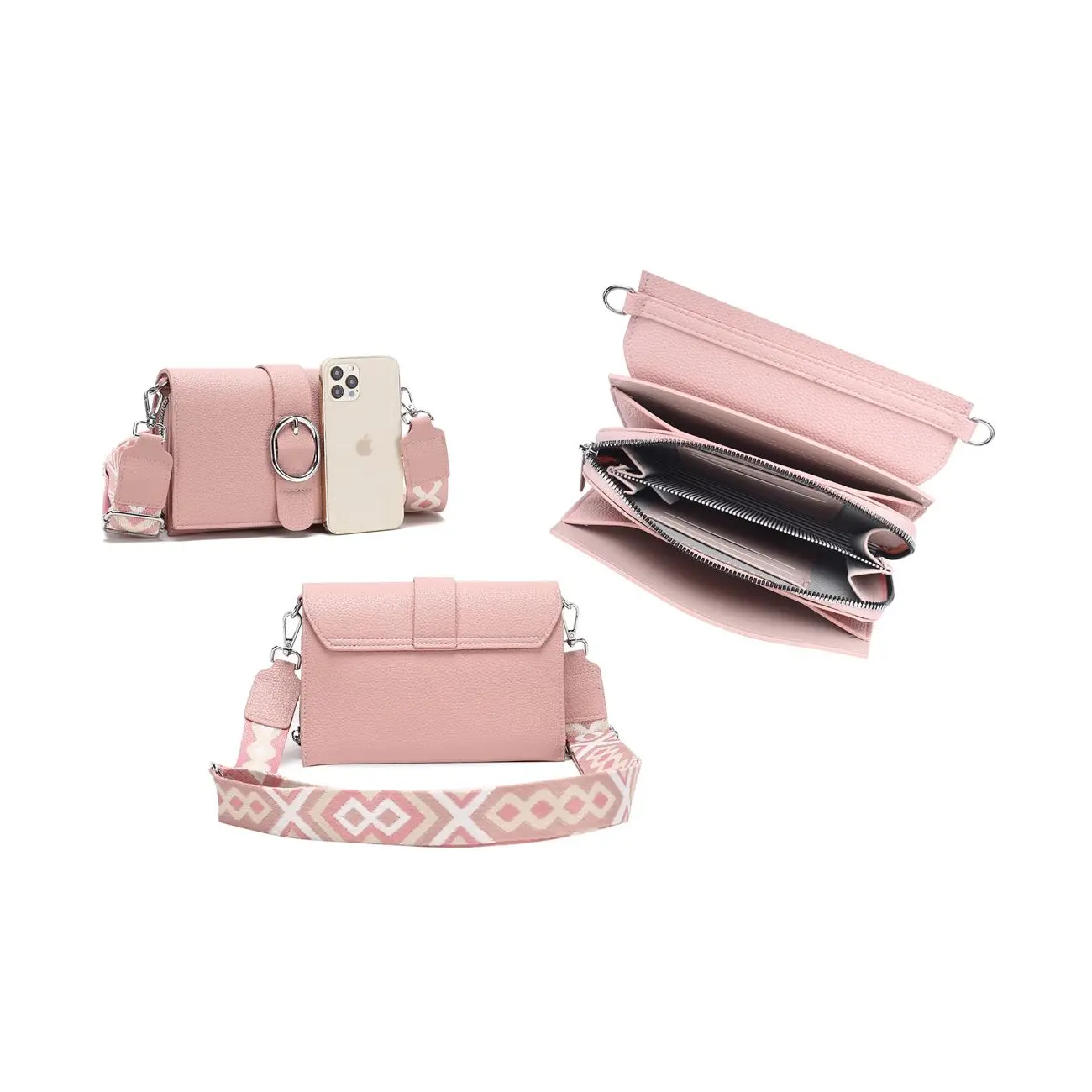 OBC DAMEN TASCHE Cross Over Body Bag Brusttasche Umhängetasche Schultertasche Brieftasche Smartphone Geldbörse Geldtasche Abend Handy Clutch Kartenetui Nur noch ein Tag übrig