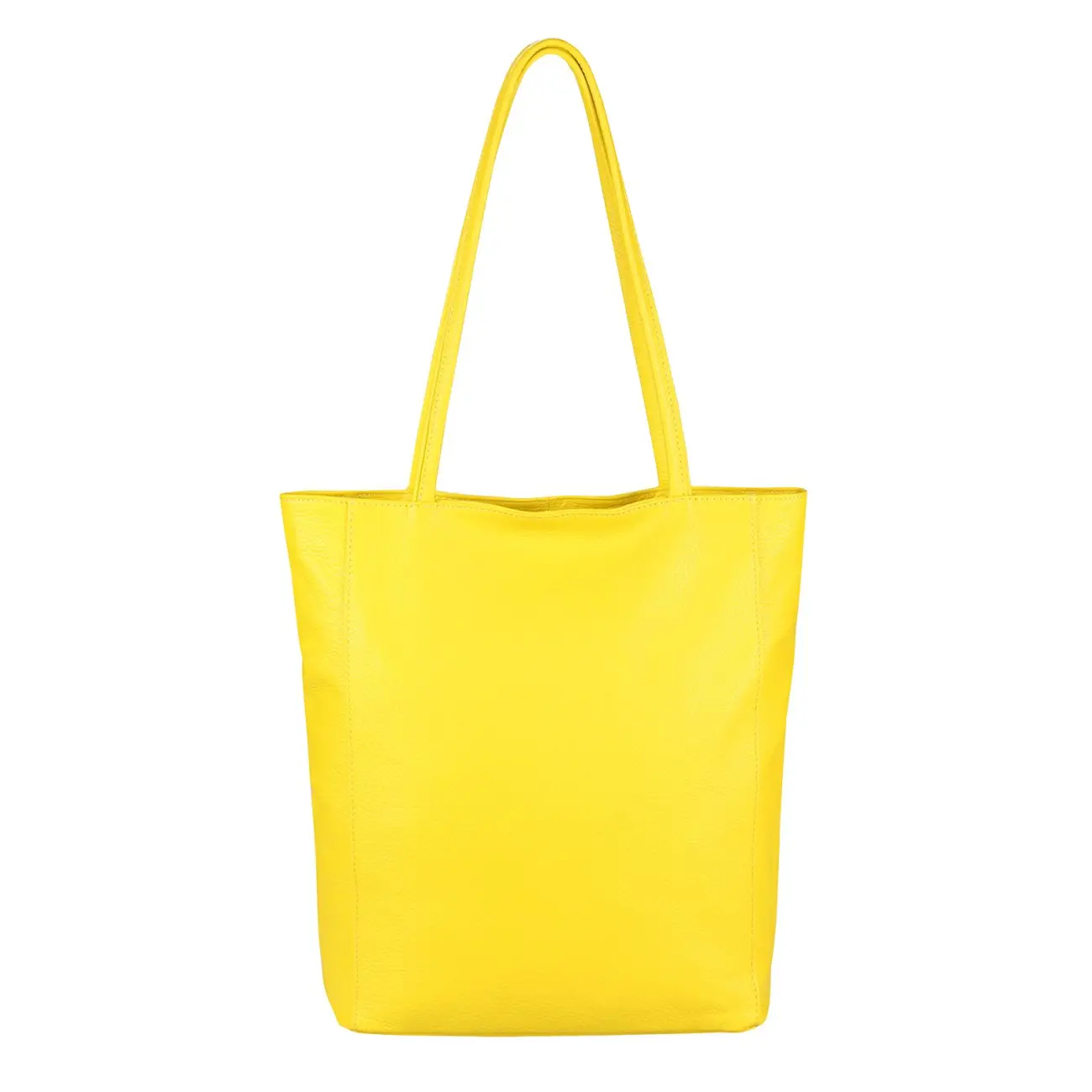 OBC Made in Italy Damen Echt Leder Tasche Shopper Schultertasche Henkeltasche Din-A4 Tote Bag Handtasche Umhängetasche Ledertasche Beuteltasche Speichern exportieren