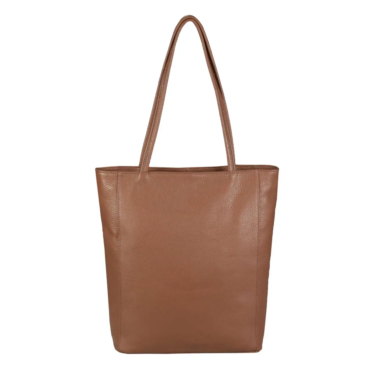 OBC Made in Italy Damen Echt Leder Tasche Shopper Schultertasche Henkeltasche Din-A4 Tote Bag Handtasche Umhängetasche Ledertasche Beuteltasche Speichern exportieren