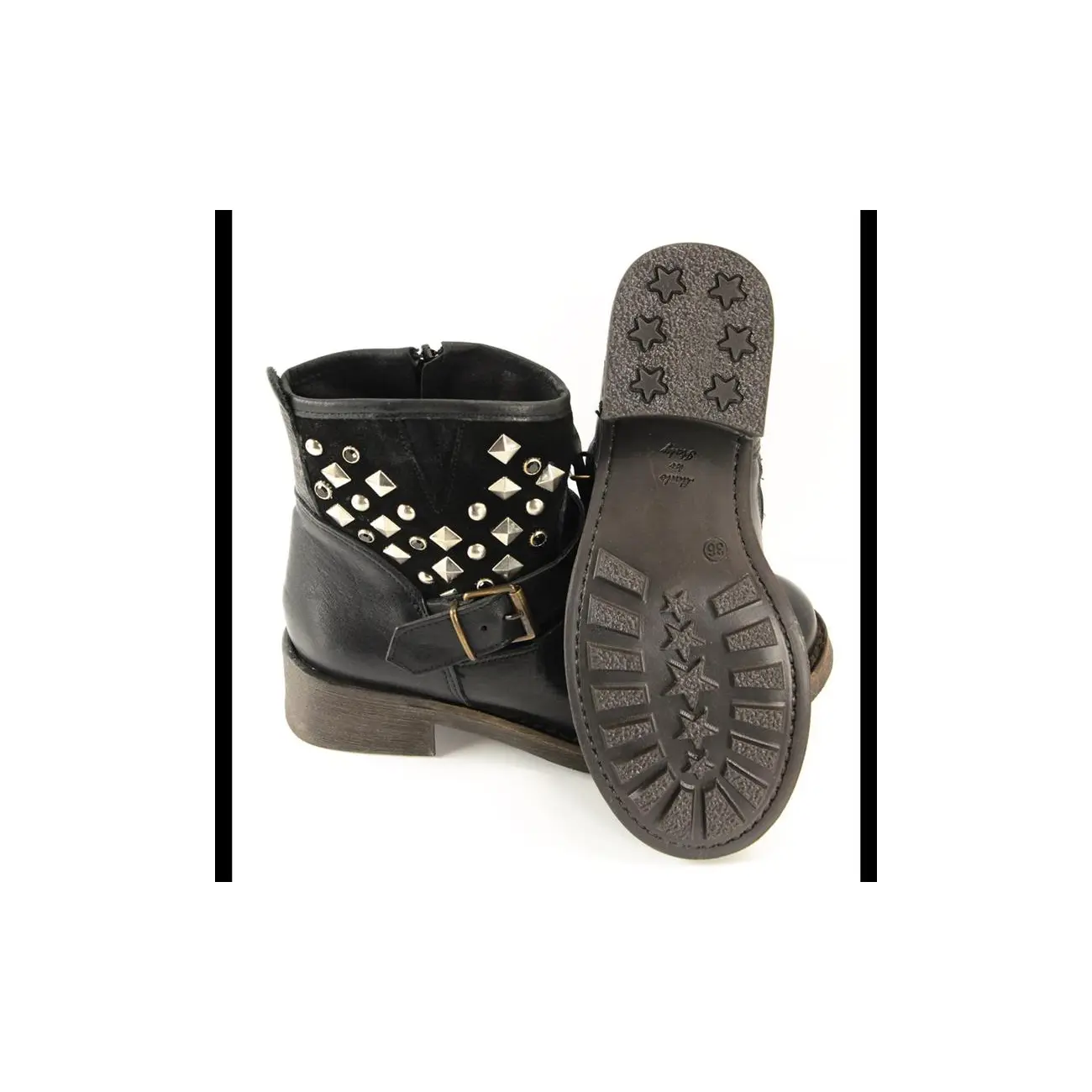 Ovye by Cristina Lucchi echt Leder Stiefel Stiefeletten Schuhe Ankle Boots Biker Rabatte dieses Monats