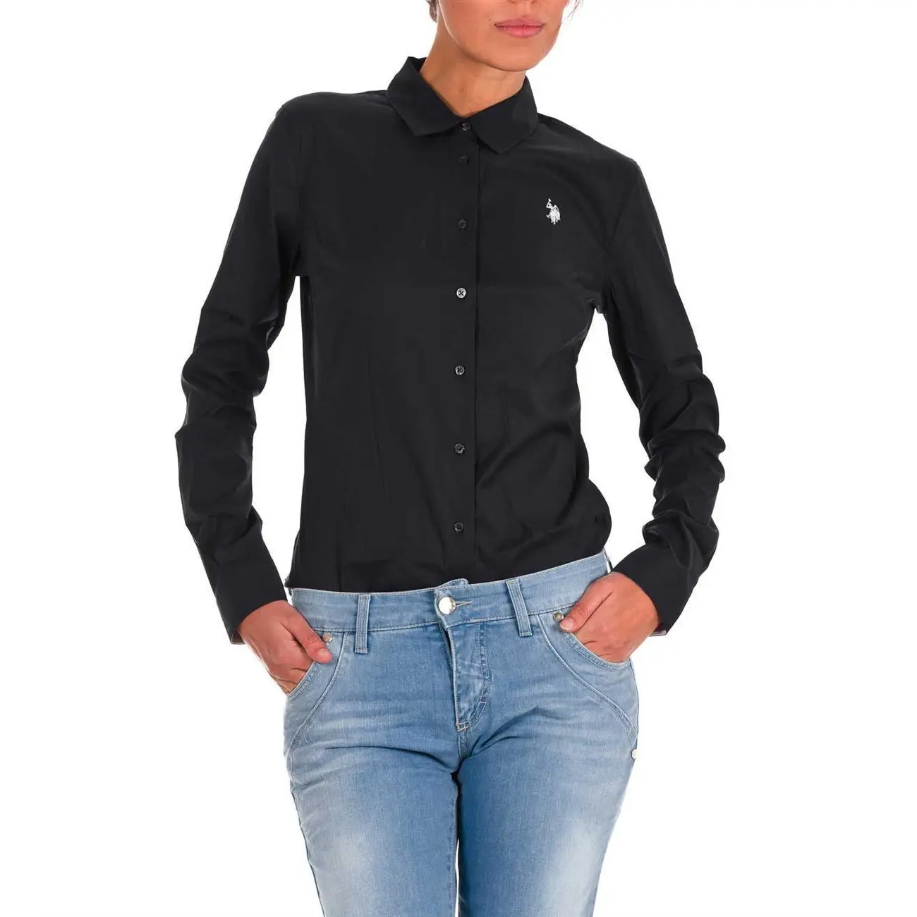 US Polo ASSN USA POLO Damen BODY Hemd T-Shirt USPA Logo Langarm Longsleeve Longshirt Online