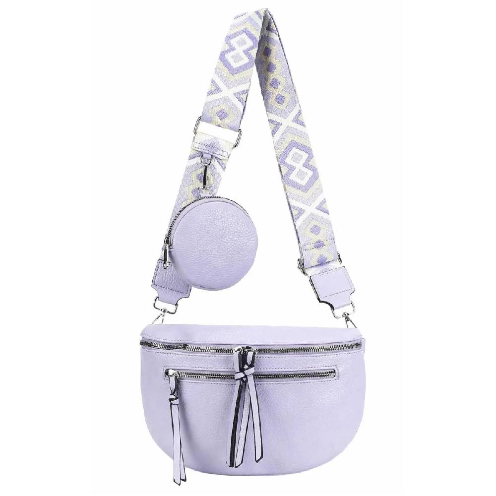 OBC ITALYSHOP24 Damen Tasche Umhängetasche Brusttasche Muster Gürtel Bauchtasche Crossbody Gürteltasche Hüfttasche Crossover Bodybag Schultertasche Handytasche Leder Optik Angebote