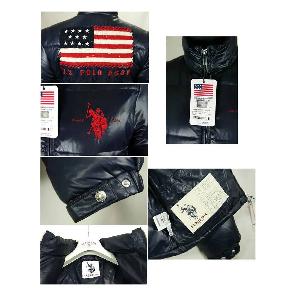 US Polo ASSN USA Flagge WinterJacke Jacke Daunenjacke Jacke Steppjacke im Angebot