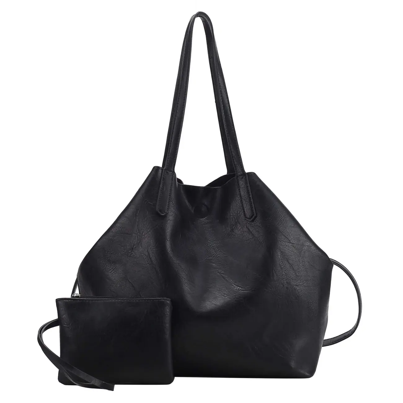 OBC Damen XXL Tasche Set 3in1 Shopper Handtasche Crossbody Hobo Bag Schultertasche Umhängetasche Cross-Over DIN-A4 Damentasche Reisetasche Beuteltasche Leder Optik Fabrik Onlineshop