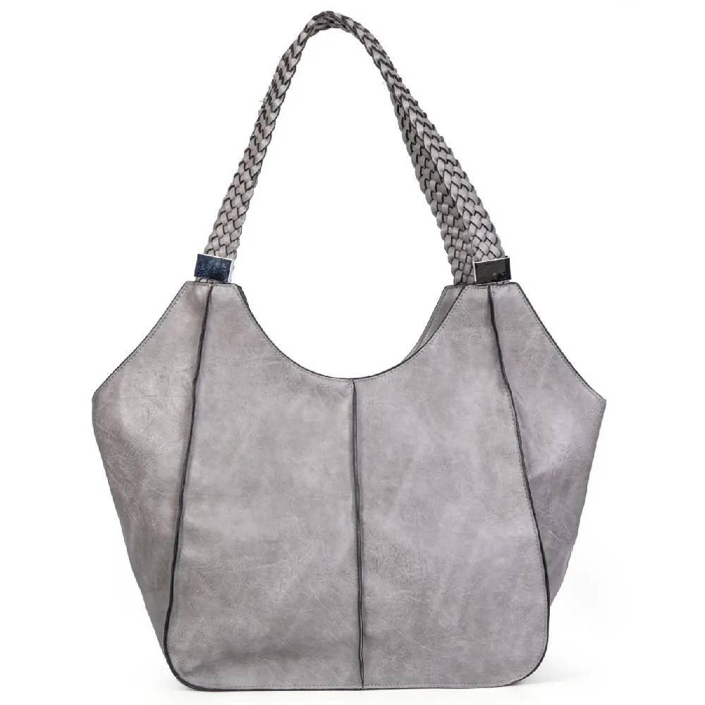 OBC DAMEN XXL Tasche Schultertasche Shopper Businesstasche Umhängetasche Workbag Henkeltasche Reisetasche FLECHTOPTIK Henkel Leder Optik Fabrikpreis