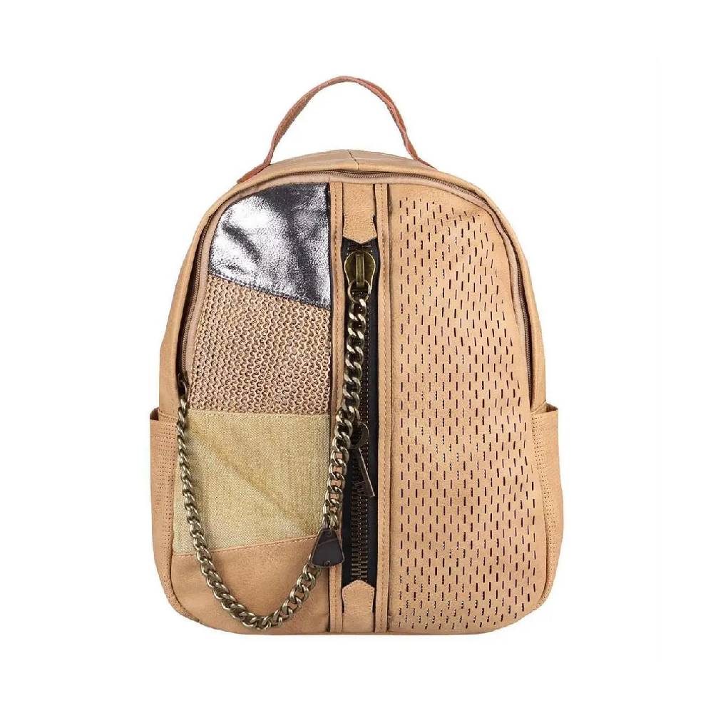 DAMEN RUCKSACK TASCHE Cityrucksack Stadtrucksack Metallic Backpack Schultertasche Handtasche Umhängetasche Shopper Ketten Daypack Lederrucksack Black Friday